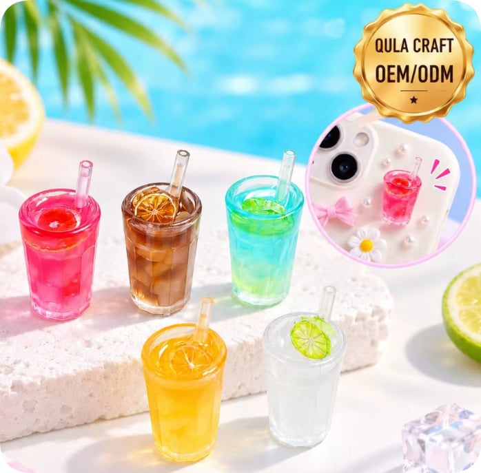 RW26795 Mini Summer Drink Resin Charms
