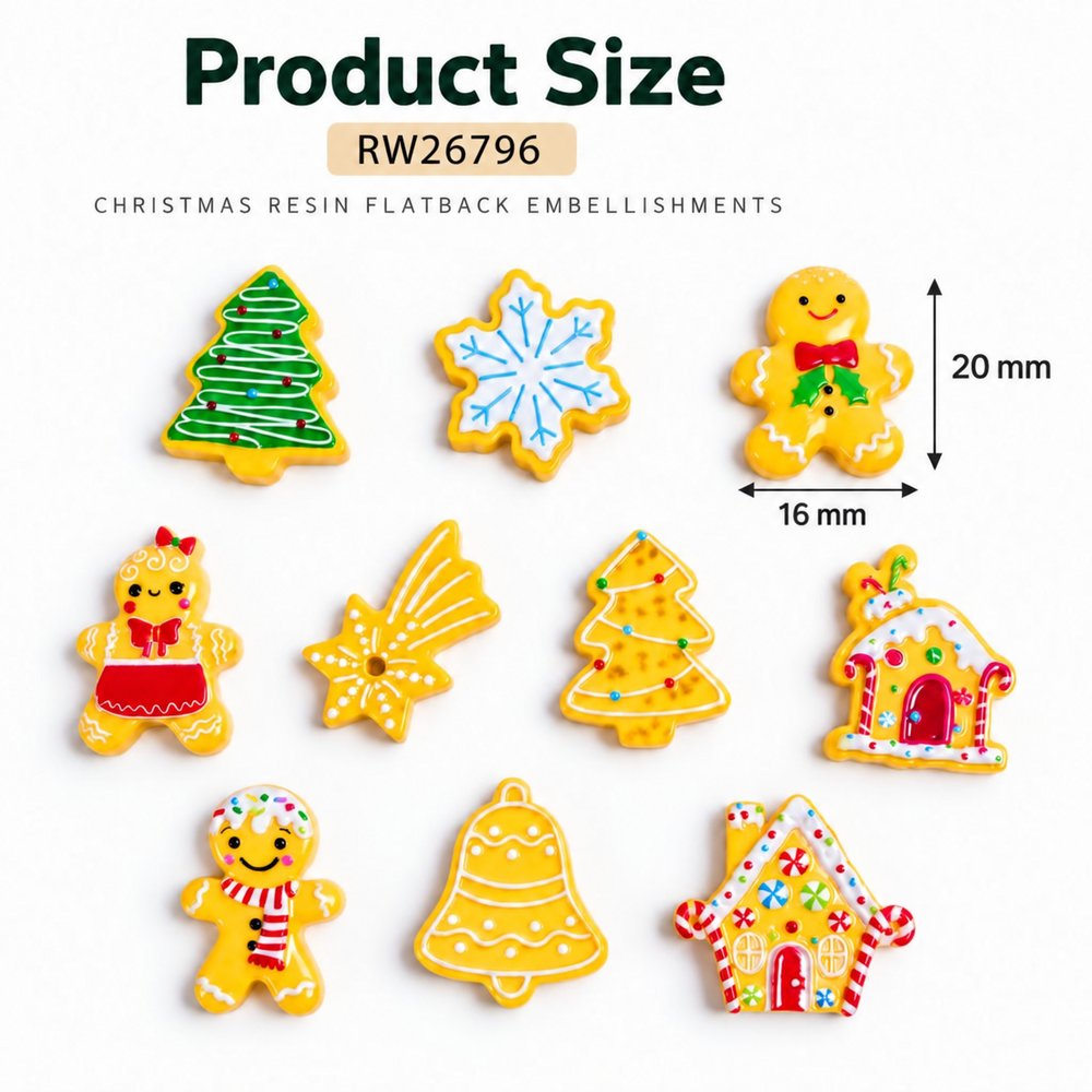 RW26796 Wholesale Mixed Christmas Resin Charms