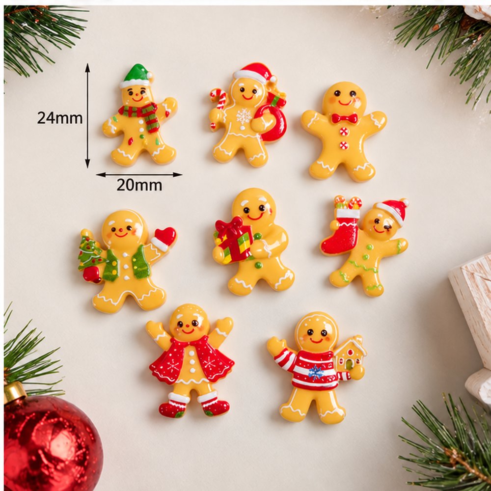 RW26800 Wholesale Mini Christmas Gingerbread Resin Figures for