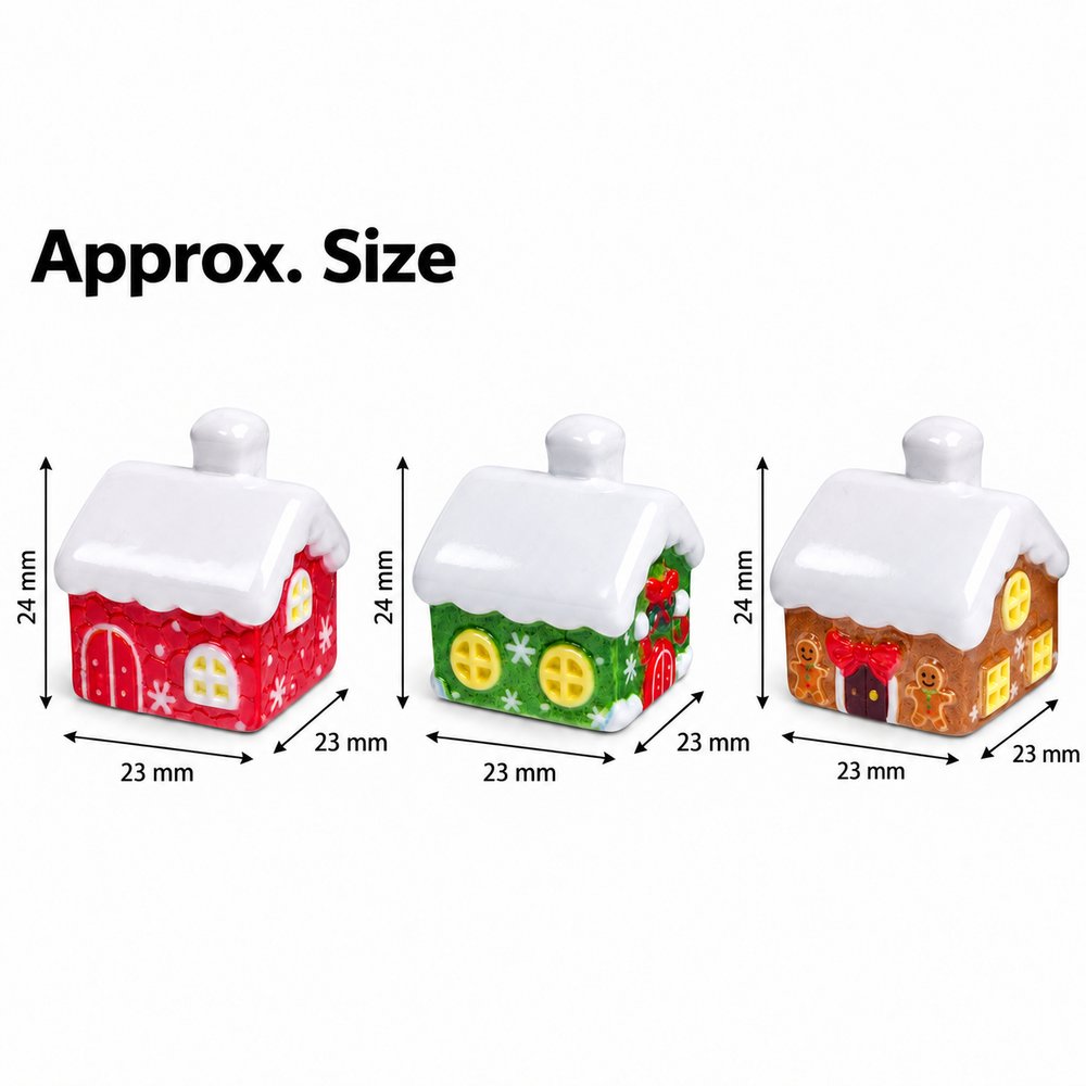 RW26814 Wholesale 3D Christmas Snowy Cottage