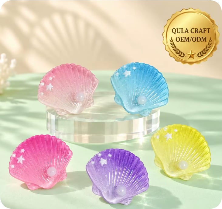 RW26875 Pastel Seashell Resin Decorations