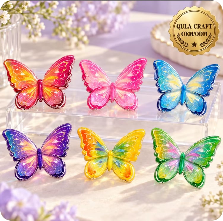 RW26878 Colorful Butterfly Resin Decorations