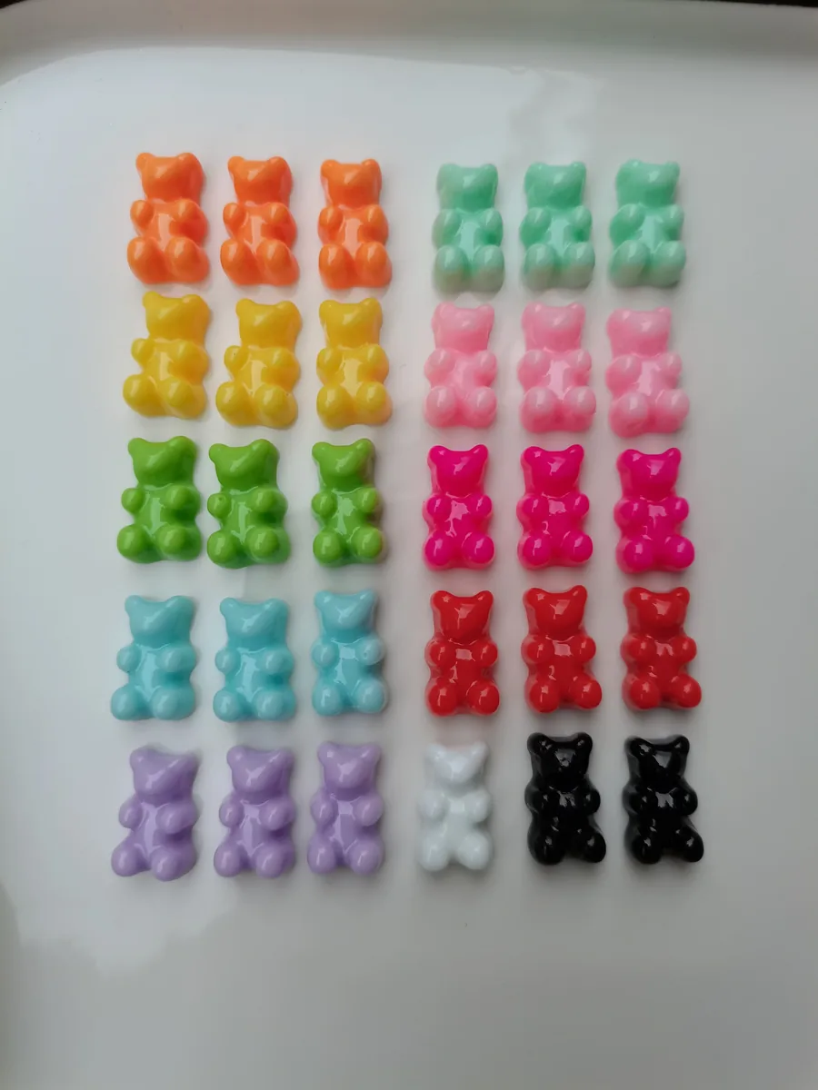 RW2899 Kawaii Resin Gummy Bear Charm Flatback