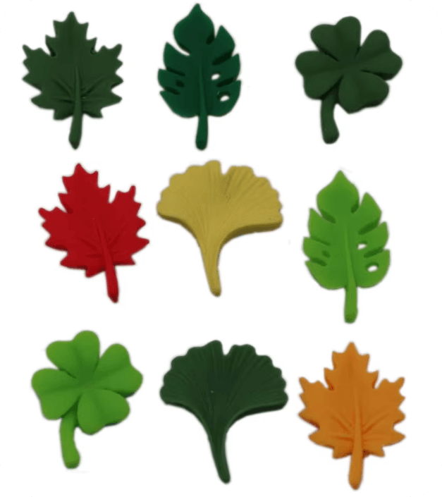 RW3628 Mixed Resin Leaf Flatbacks for Slime & DIY Crafts