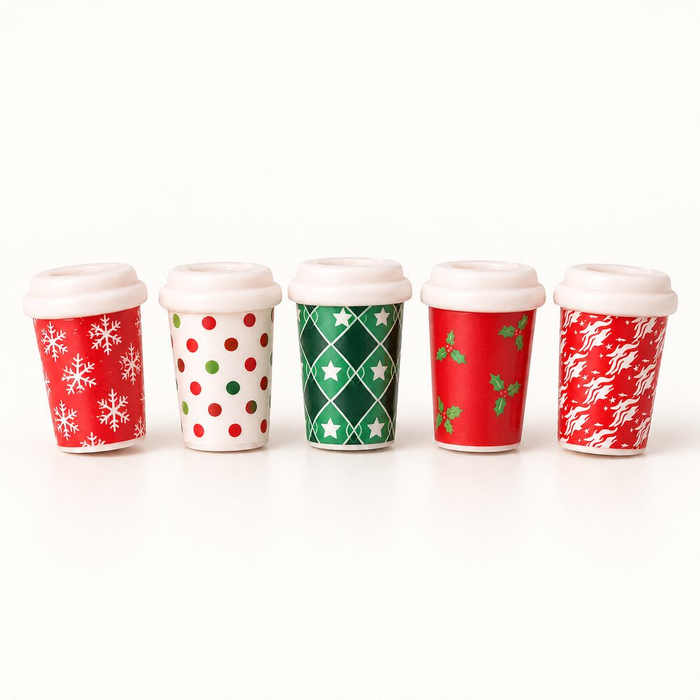 RW3952 Wholesale Mini Christmas Coffee Cup Resin Charms for Dollhouses, Slime and Cozy Holiday Crafts main product image