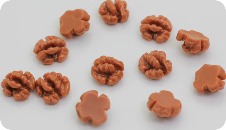 RW749 Mini Walnut Resin Flatback Cabochons