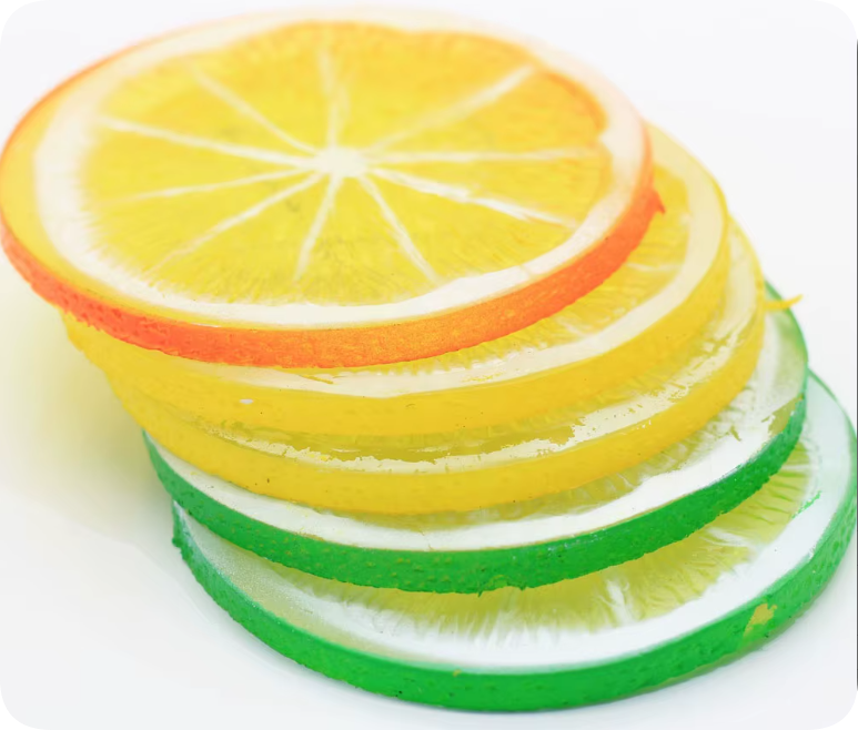 RX028 PVC Citrus Slice Craft Decorations