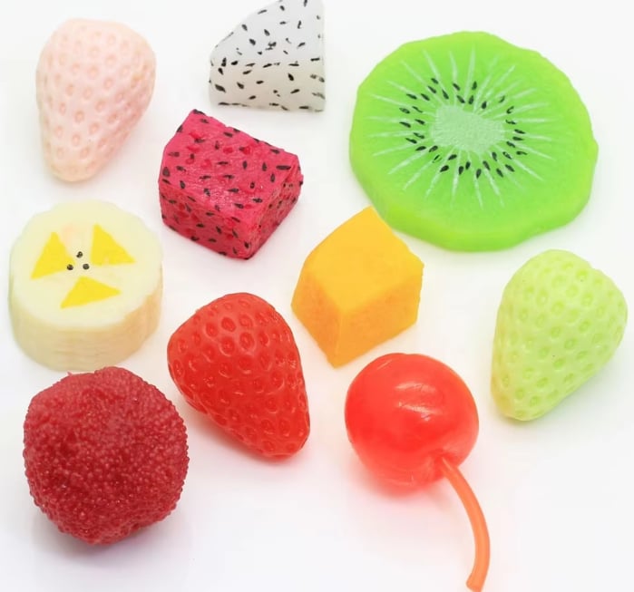 RX042-RW366-RW437-RW439-RW391 Assorted Tropical Fruit Resin Craft Charms