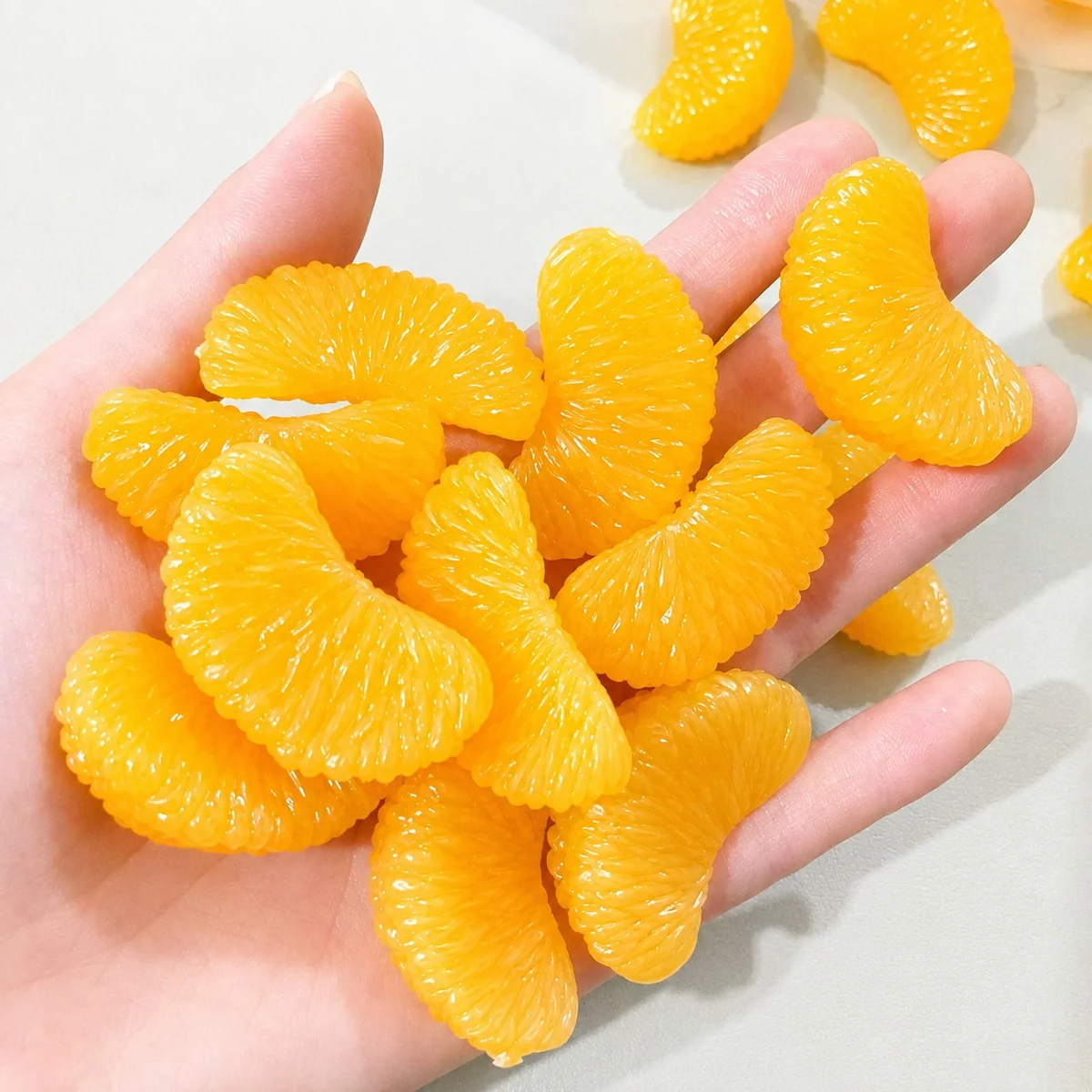 RX044 40mm Tangerine Slices Realistic Fruit Lifelike