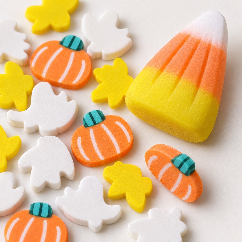 SLM574 Wholesale Easter Slime Filler Mix with Eggshell Sprinkles, Carrot Clay Slices and Resin Charms detail view
