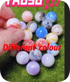 YA234 Round Colorful Acrylic Beads