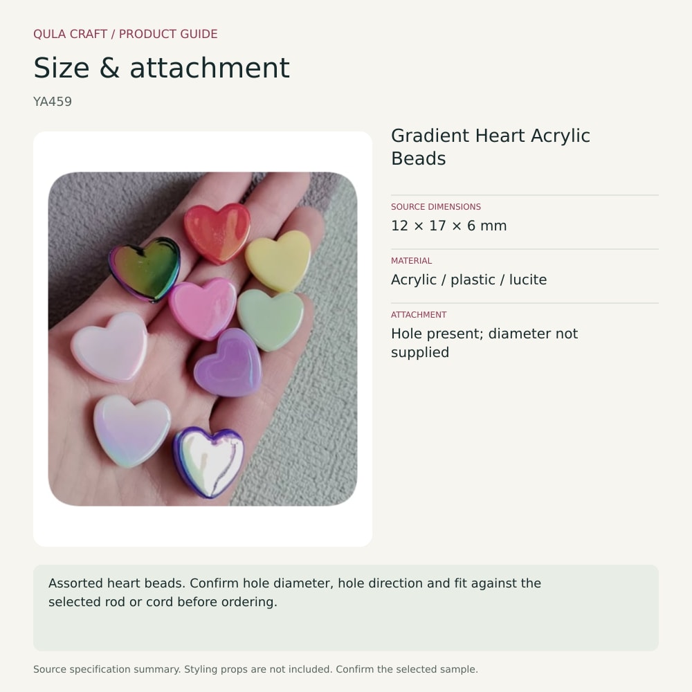 YA459 size and material guide