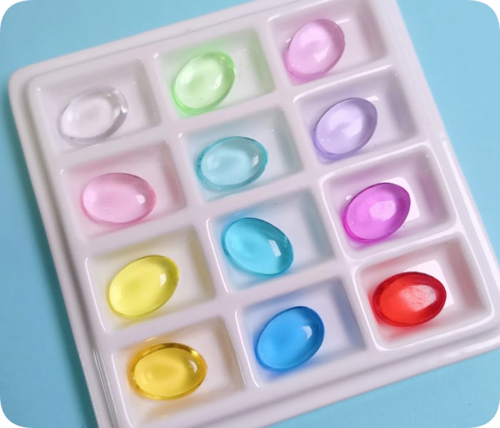 YM381 Colorful Acrylic Oval Flatback Craft Stones