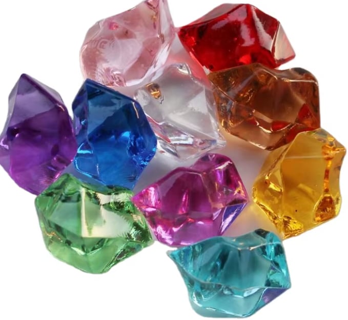 YT002 Colorful Faceted Acrylic Vase Filler Gems