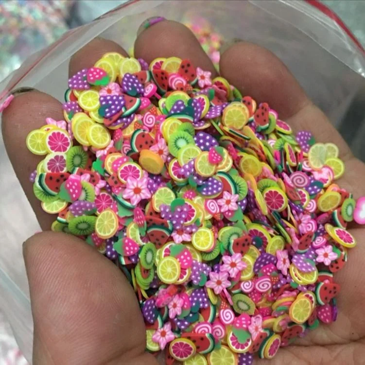 YX002 Wholesale Mixed Fruit Polymer Clay Slices with Berry,