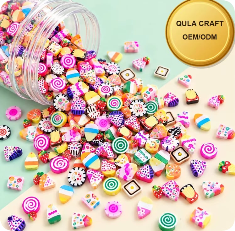 YX004 Wholesale Mixed Candy and Dessert Polymer Clay Slices for Slime, Nail Art and DIY Crafts