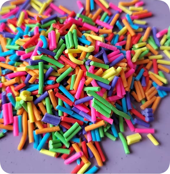 YX097-YX284 Colorful Rod Polymer Clay Sprinkles