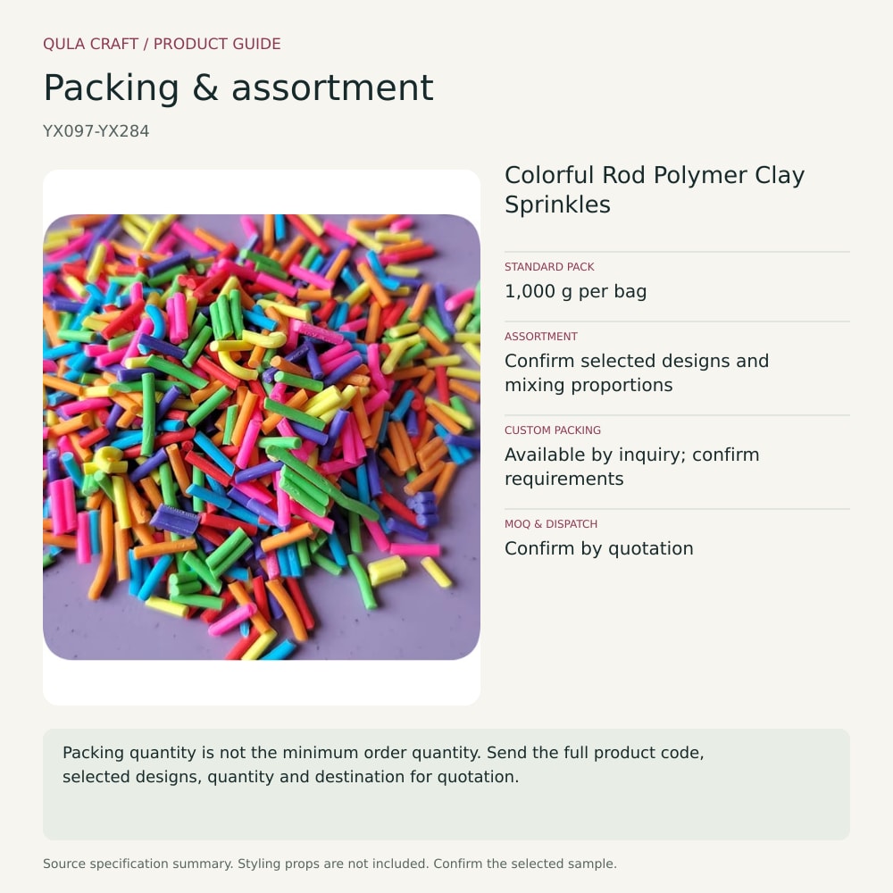 YX097-YX284 packing and order brief