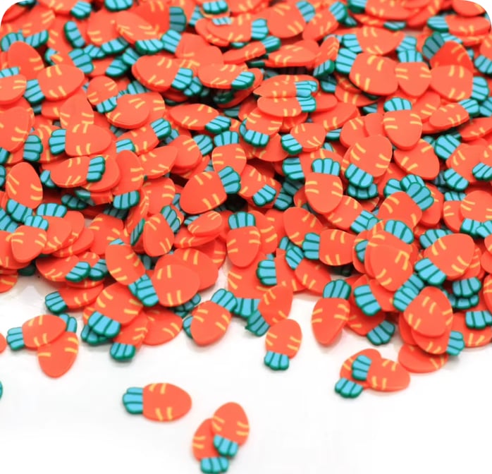 YX154 Carrot Polymer Clay Slices