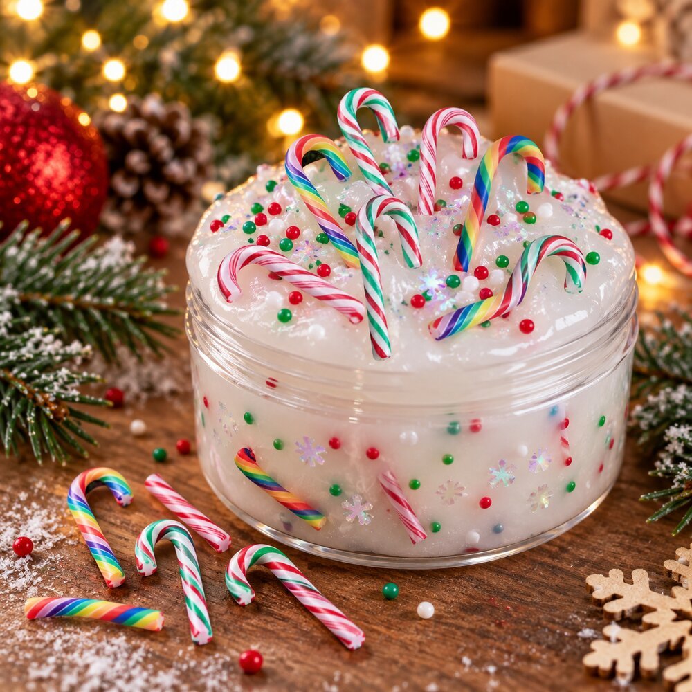 YX163 Wholesale 3D Striped Polymer Clay Candy Canes for Christmas Miniatures and Party Crafts application scene