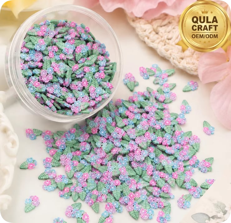 YX220 Flower and Leaf Polymer Clay Sprinkles