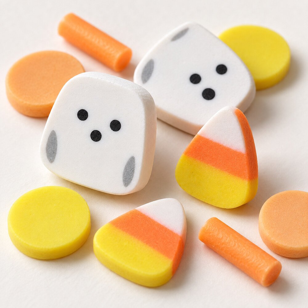 YX3318 Wholesale 500 g Candy Corn Polymer Clay Sprinkles – Yellow, Orange and White Halloween Mix detail view