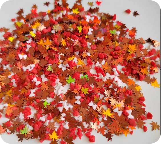 YX3491 Autumn Maple Leaf Polymer Clay Sprinkles