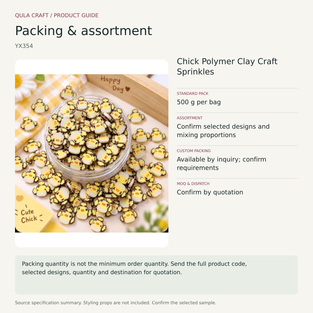 YX354 packing and order brief