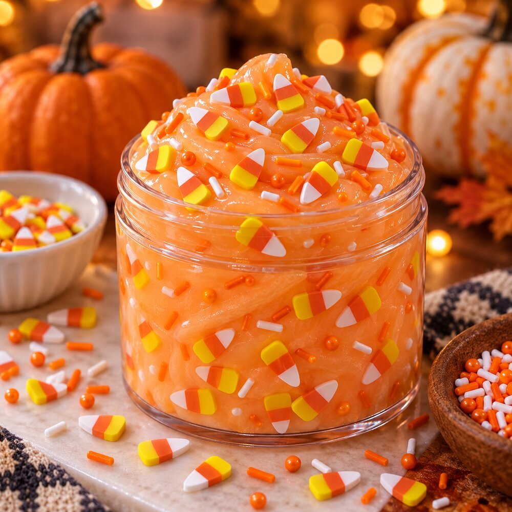 YX3603 Wholesale Autumn Candy Corn Polymer Clay Sprinkles for Slime, Tumblers and Fall DIY Crafts application scene