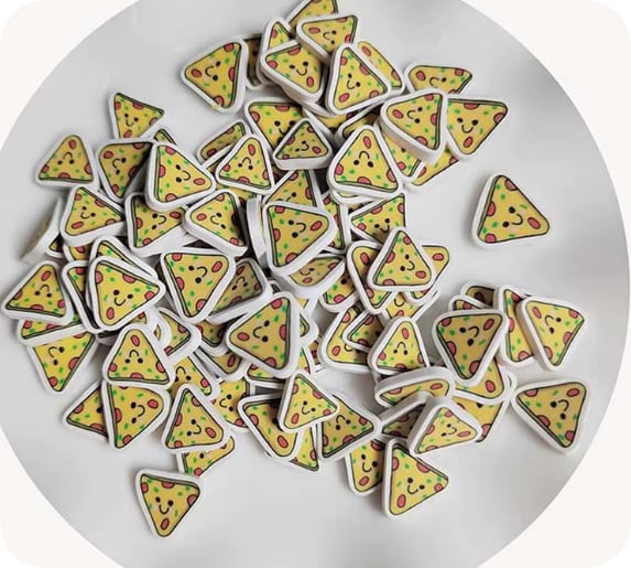 YX3711 Mini Pizza Polymer Clay Slices