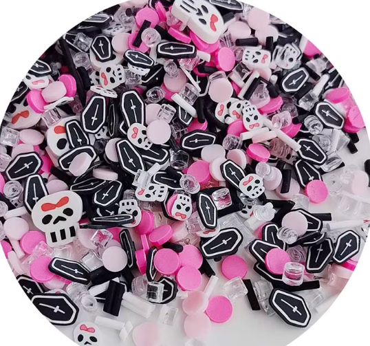 YX3803 Pink & Black Halloween Polymer Clay Mix