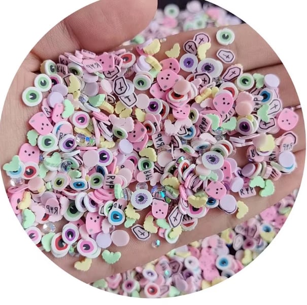 YX3900 Pastel Halloween Polymer Clay Sprinkle Mix