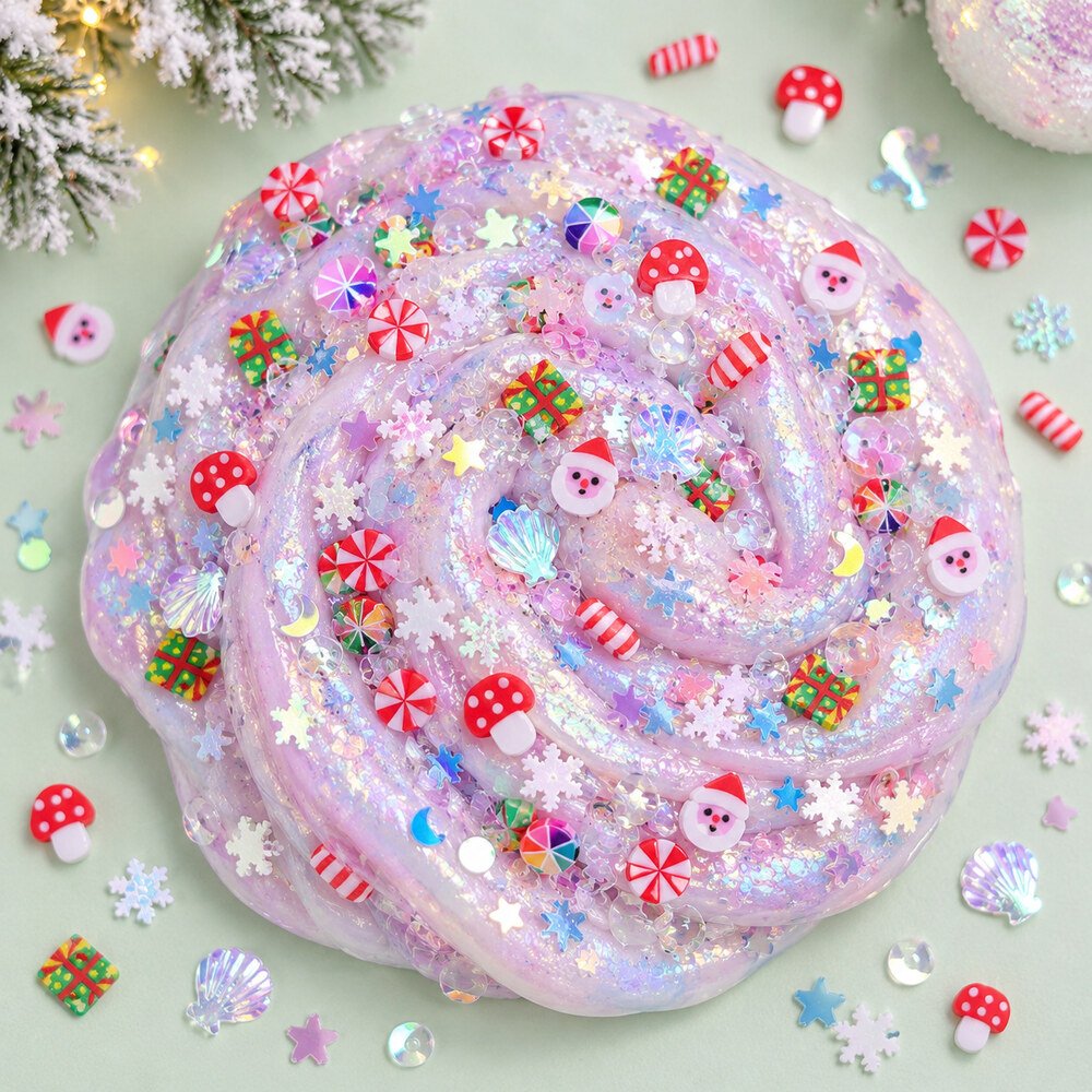 YX4057 Wholesale Christmas Glitter and Polymer Clay Slice Mix for Resin, Slime and Shaker Crafts application scene
