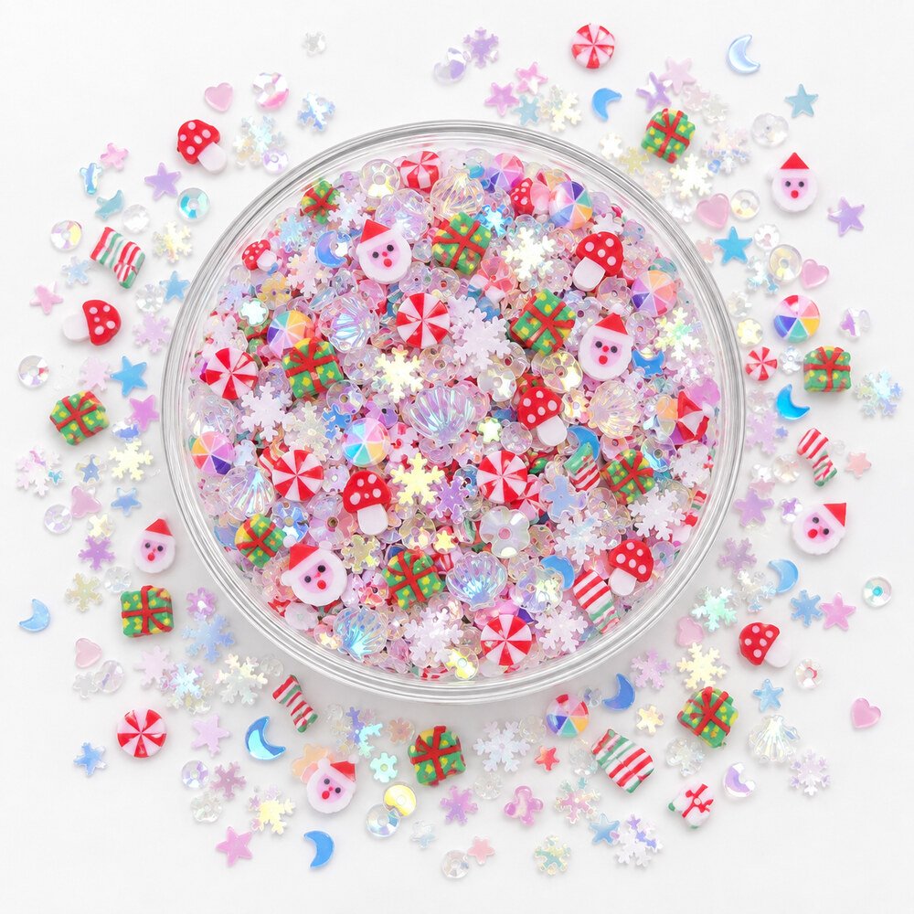 YX4057 Wholesale Christmas Glitter and Polymer Clay Slice Mix for Resin, Slime and Shaker Crafts main product image