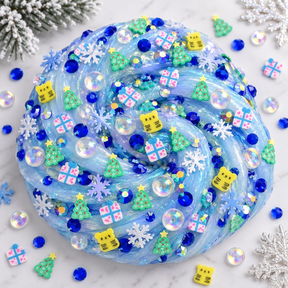 YX4103 Wholesale Christmas Clay Slice Mix with AB Rhinestones, Pearls and Snowflake Tree Designs application scene