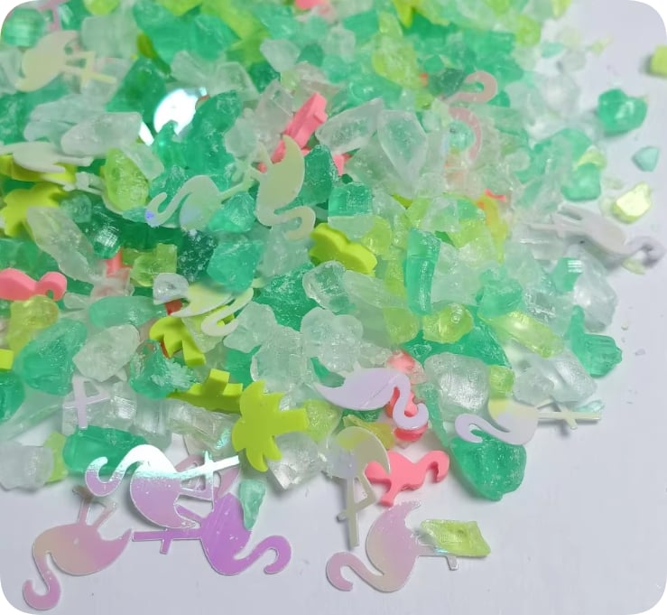 YX4136 Tropical Bird Polymer Clay Sprinkle Mix