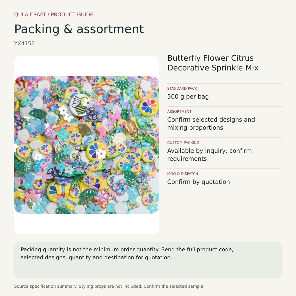 YX4156 packing and assortment guide