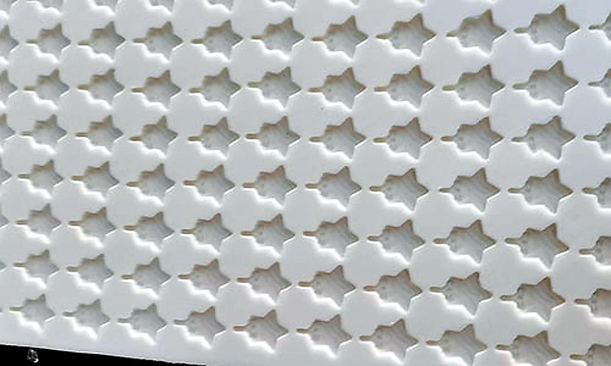 Clean white star-shaped production mold